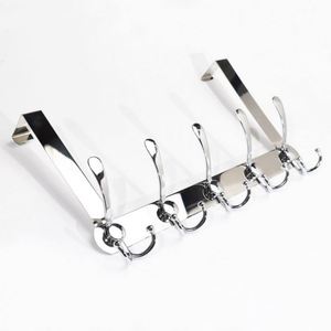 WEKIS New Arrival Hanging Clothes Hat Towel Coat Rack <b>Kitchen</b> Bathroom 5 <b>Hook</b> Stainless Steel Silver Wall Mounted <b>Hooks</b> - Product Image 5
