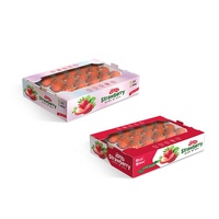 Scatole in Cartone Ondulato Personalizzate per Confezioni Regalo di Fragole Fresche con Stampa Logo