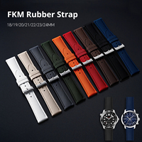 Bracelet de montre en caoutchouc FKM de luxe à libération rapide, motif tressé en nylon, bracelet de remplacement pour Omega avec fermoir métallique