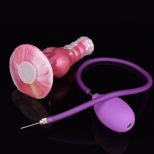 YOCY Inflatable <b>Dildo</b> Anal Plug air Pump Huge Cock Butt Plug Anal Vaginal Stimulation Silicone Sex Toys for Men Women - Product Image 4
