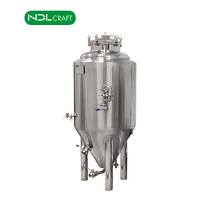 Peralatan fermentasi bir Fermenter kerucut 1000l besi tahan karat 55 galon 250 galon 500 galon