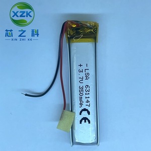 Batería de polímero de litio Xzk 631147 350 mAh 3.7V para dispositivos electrónicos - Product Image 1
