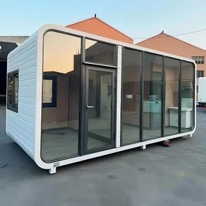 Maison préfabriquée modulaire, maison-conteneur mobile d'extérieur très vendue pour hébergement extérieur, <span class=keywords><strong>bureau</strong></span> et salle de réunion, Apple Cabin - Product Image 1