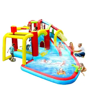 8 IN 1 Jumping Inflatable Bouncy Castle Inflatable Water Park For kids With Blower