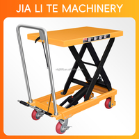 Plataforma Elevadora Hidráulica PTS150A JTS150A 150KG 1.26M, Mesa Elevadora de Tijera Manual Móvil, Elevadores Manuales