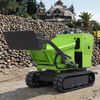 Mini tombereau sur chenilles multifonctionnel de 500 kg conforme à la norme Euro 5 EPA, tombereau électrique à chargement automatique hydraulique pour moteur