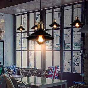 Lámpara <span class=keywords><strong>de</strong></span> Techo Estilo Loft, Arte en Hierro, Retro, Negra, Moderna, Simple, para Restaurante, Bar, Mostrador, Estilo Industrial, Hotel - Product Image 3