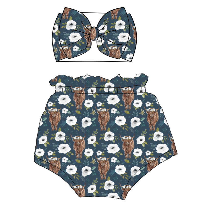 Custom Summer Toddler Girls Shorts Set