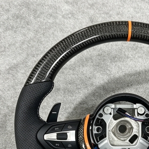 Volante de Fibra de Carbono para BMW M5 F10 F11 F06 F07 F12 F13 F01 F02 F20 F30 F32 F22 F35 con Palanca de Cambios, Accesorios para Automóviles - Product Image 4