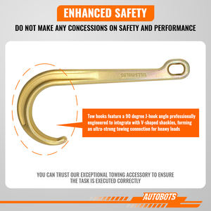 Бесплатный образец: Канат для лебедки эвакуатора AUTOBOTS 5/16 3/8 G70, кованые буксировочные цепи V-образной формы с J-образными крюками, буксировочная цепь с J-образным крюком - Product Image 5