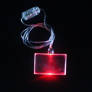 Màu xanh lá cây ánh sáng lên Cây giáng sinh quyến rũ Mặt dây dẫn vòng cổ <span class=keywords><strong>Acrylic</strong></span> Glow dây chuyền cho khuyến mãi giáng sinh gifs - Product Image 6