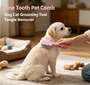 Cepillo Autolimpiante para Mascotas, Peine de Acero Inoxidable para Perros y Gatos, Removedor de Pelo Antiarañazos para Animales Pequeños - Product Image 5