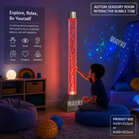 Peralatan Terapi Ruang Sensorik Tabung Gelembung Stimulasi Visual Integrasi Sensorik Lampu Kolom Gelembung Air Sensorik LED
