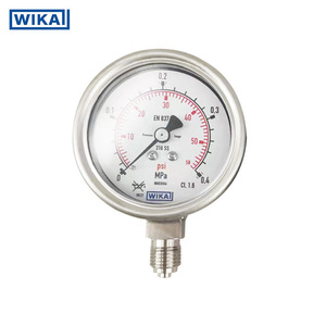 Manomètre à tube Bourdon Wika 63 mm 0-0,4 Mpa en acier inoxydable pour usage industriel - Product Image 1