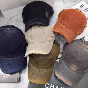 Gorra de béisbol de algodón desgastado de 6 paneles de alta calidad, sombrero de papá transpirable, Gorras personalizadas con logotipo bordado, gorra para lazos de terciopelo - Product Image 2