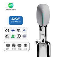 Cargador de Pared para Vehículos Eléctricos, 22KW, Tipo 2, Estación de Carga Inteligente AC, WiFi, RFID, OCPP, CE, TUV, Entrega Rápida, Pantalla, UKCA, WrightCharge