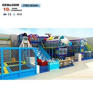 Equipo de Juegos Infantiles con Tobogán en Forma de Nave Espacial para Interiores, Parques de Aventuras Temáticos de Astronautas - Product Image 3