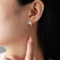 Boucles d'oreilles créoles en moissanite, argent sterling 925, rondes 5 mm 2,3 mm, couleur D VVS1, 3 couleurs, bijoux pour femmes