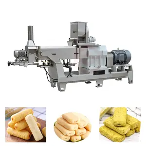 Jam center chocolate bar corn puffed core filled snack food production line