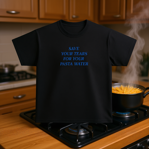 Guarda tus lágrimas para el agua de la pasta, camiseta divertida con meme, regalo cringe - Product Image 3