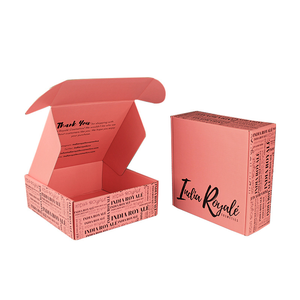 Factory Custom Size Eco Friendly Printed Blank Colored Pink Packaging Mailer <b>Boxes</b> Kraft Rigid Corrugated Shipping Box With Logo - Product Image 5