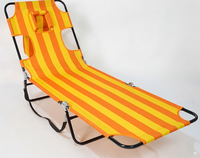 Chaise longue de plage pliable en acier réglable et portable de luxe pour la pêche et le camping en plein air