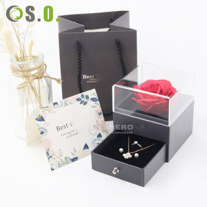 Boîte à fleurs en diamant fabriquée en usine, boîte à bijoux personnalisée en forme de fleur avec matériau en papier, boîte à fleurs pour pendentif, boîte à fleurs pour bracelet - Product Image 1