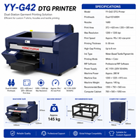 Impresora Directa a Prenda YY G42 con Cabezales de Impresión Duales KS1680H, Máquina DTG de Doble Estación para Personalización de Ropa de Algodón