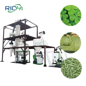 Oferta DE FÁBRICA DE China, nuevo diseño, 1-20T/H, línea de producción de pellets de tallo de maíz de paja CE para Biofule