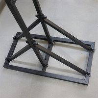 Rangka Lengkung Besi Logam Setengah Lingkaran Besar untuk Dekorasi Acara Pernikahan 2.1x2.3m Hitam/Putih Portabel