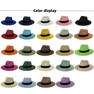 Màu Sắc Tùy Chỉnh Người Phụ Nữ Ngoài Trời Bãi Biển Đội Logo Nguyên Sun <span class=keywords><strong>Hat</strong></span> Câu Cá Mũ Rơm Cho Phụ Nữ Rộng vành Người Đàn Ông Bảo Vệ - Product Image 5