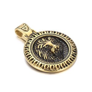 Collar de Moda con Colgante de León, <span class=keywords><strong>Rey</strong></span> de las Bestias, Estilo Punk Vintage Hip Hop, de Acero Inoxidable, para Hombre y Mujer, Venta al Por Mayor - Product Image 6