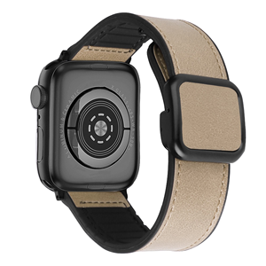 Apple Watch와 호환 가능: 크레이지 호스 그레인 마그네틱 스퀘어 버클 IWatch 11 마그네틱 실리콘 스킨 스트랩 - Product Image 3