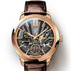 Pour la dernière conception squelette hommes 42mm montre mécanique automatique bracelet de luxe mains lumineuses évider - Product Image 4