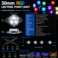 Module LED intelligent à pixels, étanche IP67, éclairage extérieur pour bâtiments, pour la décoration publicitaire permanente de Noël et des fêtes