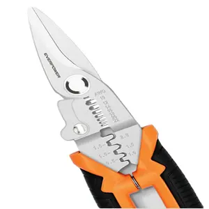 EP2 8'' multifunctional electric wire cable cutting stripping crimping tool pliers for wire AWG10-22