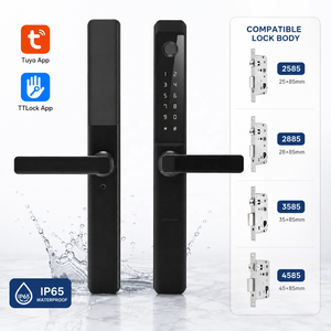กุญแจล็อคประตูอัจฉริยะ SINON Slim Smart Door Lock Tuya TTLock แบบสแกนลายนิ้วมือ พร้อมชุดล็อคแบบฝัง 2585 2885 3585 4585 สำหรับประตูยุโรป - Product Image 3