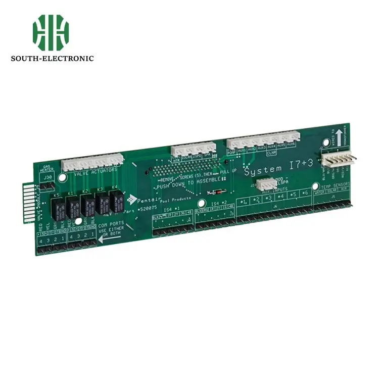 ตัวควบคุม LED สีดําอิเล็กทรอนิกส์เมนบอร์ดทีวีผู้ผลิต PCB ผู้ผลิตประกอบ PCB แผงวงจร LED PCBA