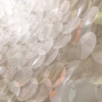 Dernières Tissus en Dentelle Haute Couture à Paillettes Transparentes Nude 18mm