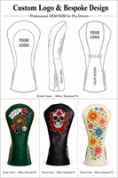 Housse de tête de club de golf personnalisable en cuir PU, housses de tête de driver OEM, housses de tête de club de golf personnalisées de luxe pour driver