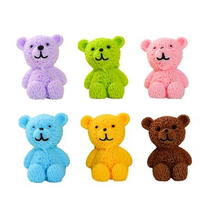 <b>Rainbow</b> <b>Candy</b> Diy Creative Studio Teddy Bear Resin Figurine Mini Animal Home Decoration Handmade Craft Accessory - Product Image 5
