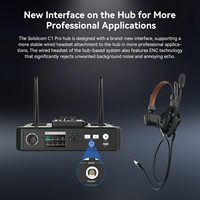Système de casque d'intercom sans fil Hollyland Solidcom C1 Pro 6 ensembles, microphone cravate, réduction de bruit ENC, équipe de 6 personnes