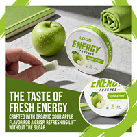 VitaHall Sachets Énergétiques Personnalisés Saveur Pomme Aigre Naturelle Sachets Énergétiques Portables pour le Sport et la Concentration Complément Alimentaire