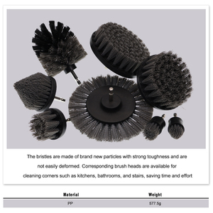Multisize Gray Detailing <strong>Brush</strong> Electric Cleaning <strong>Brushes</strong> <strong>Power</strong> <strong>Scrubber</strong> Drill Clean <strong>Brush</strong> for Bathroom Kitchen Car Wheel Washing - Product Image 3