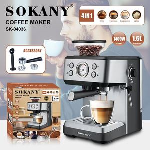Machine à café Sokany Espresso <span class=keywords><strong>4</strong></span> en 1, <span class=keywords><strong>petite</strong></span> machine à expresso, <span class=keywords><strong>cafetière</strong></span> électrique turque - Product Image 1