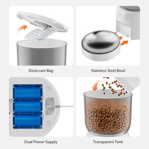 人気のスマートタイマーペットフィーダー、音声録音機能付き自動給餌器、お手入れ簡単、アプリリモートコントロール自動給餌器 - Product Image 3