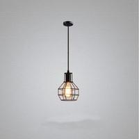 Lustre en fer de style industriel rétro, LED noir, pour la maison, le bureau, l'entrepôt, style nordique moderne minimaliste, abat-jour en verre