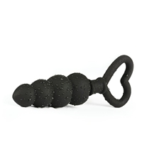 InnerBloom Plug anal en silicone étanche IPX7 BDSM, perles anales d'entraînement pour femmes et hommes - 4 perles graduées, base de sécurité en forme de cœur, 14,8 cm, 67 g