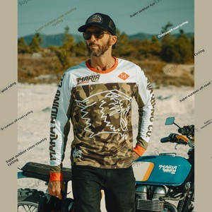 Nuevo Traje de Motociclismo Casual Retro para Hombre y Mujer, Marca <span class=keywords><strong>Maria</strong></span>, para Verano, Manga Larga, Transpirable, de Poliéster, con Estampado de Montaña - Product Image 2