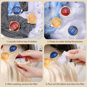 6 pièces Smavles Pet Hair Remover et Lint Balls pour machine à laver Cat & Dog Hair Catcher Laundry Balls & <span class=keywords><strong>Discs</strong></span> - Product Image 4
